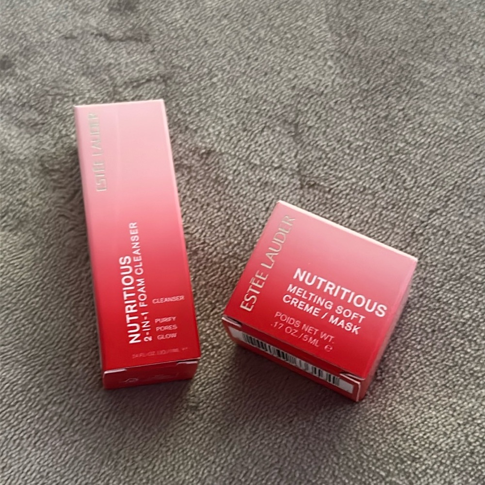 NWT Estée Lauder nutritious cleanser and creme mask set